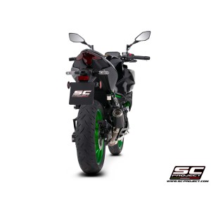 SC Project para KAWASAKI Z500 (2024 - 2026) - Escape CR-T carbono, con malla antipiedras
