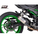 SC Project para KAWASAKI Z500 (2024 - 2026) - Escape CR-T titanio, con malla antipiedras
