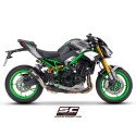 SC Project para KAWASAKI Z900 - Z900 A2 (2025 - 2026) - Escape CR-T M2 Ti-Carbon, fibra de carbono / titanio, con malla antipied