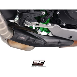 SC Project para KAWASAKI Z900 - Z900 A2 (2025 - 2026) - Escape CR-T M2 Ti-Carbon, fibra de carbono / titanio, con malla antipied