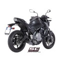 SC Project para KAWASAKI Z650 (2017 - 2019) - Línea de escape completa 2-1 acero inoxidable, con escape SC1-R GT titanio negro m