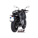 SC Project para KAWASAKI Z650 (2017 - 2019) - Línea de escape completa 2-1 acero inoxidable, con escape SC1-R GT titanio negro m