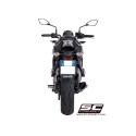 SC Project para KAWASAKI Z650 (2017 - 2019) - Línea de escape completa 2-1 acero inoxidable, con escape SC1-R GT titanio negro m