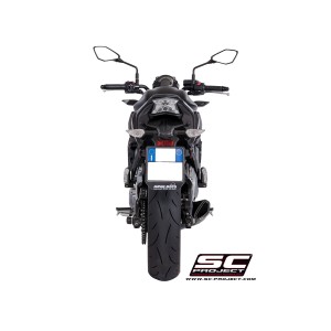 SC Project para KAWASAKI Z650 (2017 - 2019) - Línea de escape completa 2-1 acero inoxidable, con escape SC1-R GT titanio negro m