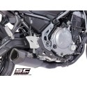 SC Project para KAWASAKI Z650 (2017 - 2019) - Línea de escape completa 2-1 acero inoxidable, con escape SC1-R GT titanio negro m