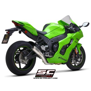 SC Project para KAWASAKI NINJA ZX-10R - RR (2021- 2024) - Escape CR-T titanio, con supresor de catalizador
