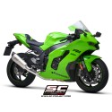 SC Project para KAWASAKI NINJA ZX-10R - RR (2021- 2024) - Escape SC1-R titanio, con supresor de catalizador