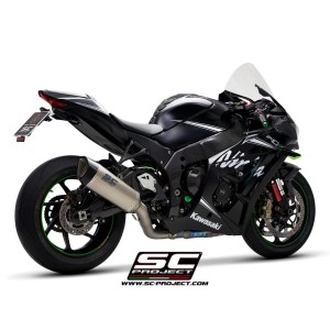 SC Project para KAWASAKI NINJA ZX-10R - RR (2016 - 2020) - Escape SC1-R titanio, con supresor de catalizador