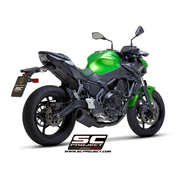 SC Project para KAWASAKI NINJA 650 (2021 - 2022) - Línea de escape completa 2-1 acero inoxidable, con escape SC1-R GT titanio ne
