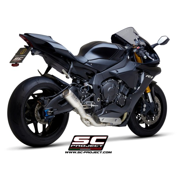 SC Project para YAMAHA YZF R1 Race (2026) - Escape CR-T titanio, con malla antipiedras, con supresor de catalizador
