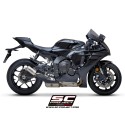 SC Project para YAMAHA YZF R1 (2020 - 2025) - R1M - Escape CR-T titanio, con malla antipiedras