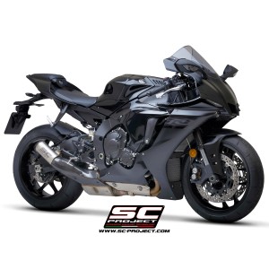 SC Project para YAMAHA YZF R1 (2020 - 2025) - R1M - Escape CR-T titanio, con malla antipiedras