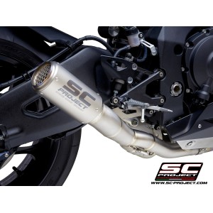 SC Project para YAMAHA YZF R1 (2020 - 2025) - R1M - Escape CR-T titanio, con malla antipiedras, con supresor de catalizador