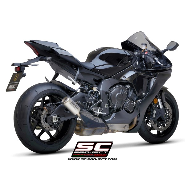 SC Project para YAMAHA YZF R1 (2017 - 2019) - R1M - Escape CR-T titanio, con malla antipiedras