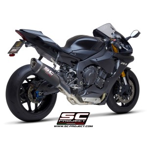 SC Project para YAMAHA YZF R1 (2017 - 2019) - R1M - Escape SC1-R carbono (350 mm), con supresor de catalizador