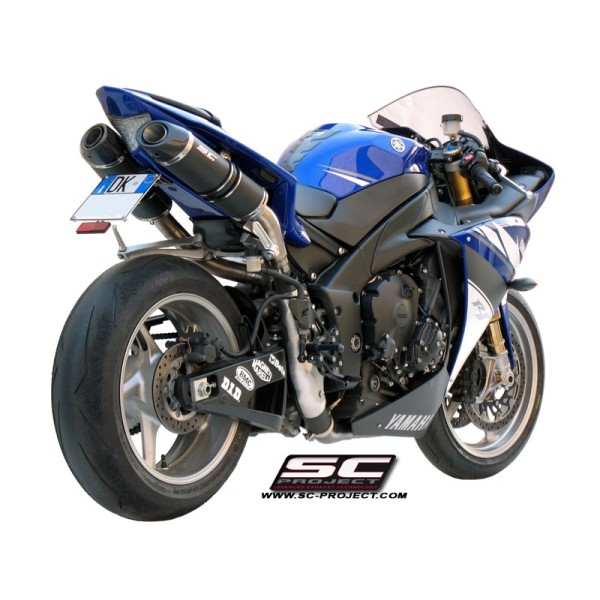SC Project para YAMAHA YZF R1 (2009 - 2014) - Par de escapes Oval carbono