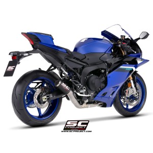SC Project para YAMAHA YZF R9 (2025 - 2026) - Línea de escape completa 3-1 titanio, con escape CR-T carbono, con malla antipiedr
