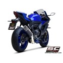 SC Project para YAMAHA YZF R7 (2021 - 2025) - Línea de escape completa 2-1 acero inoxidable, con escape SC1-S carbono