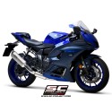 SC Project para YAMAHA YZF R7 (2021 - 2025) - Línea de escape completa 2-1 acero inoxidable, con escape SC1-S titanio