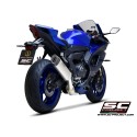 SC Project para YAMAHA YZF R7 (2021 - 2025) - Línea de escape completa 2-1 acero inoxidable, con escape SC1-S titanio