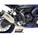 SC Project para YAMAHA YZF R7 (2021 - 2025) - Línea de escape completa 2-1 acero inoxidable, con escape SC1-S titanio