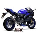 SC Project para YAMAHA YZF R7 (2021 - 2025) - Línea de escape completa 2-1 acero inoxidable, con escape SC1-S carbono