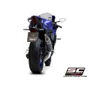 SC Project para YAMAHA YZF R7 (2021 - 2025) - Línea de escape completa 2-1 acero inoxidable, con escape SC1-S carbono