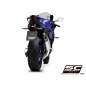 SC Project para YAMAHA YZF R7 (2021 - 2025) - Línea de escape completa 2-1 acero inoxidable, con escape SC1-S titanio