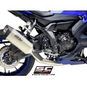 SC Project para YAMAHA YZF R7 (2021 - 2025) - Línea de escape completa 2-1 acero inoxidable, con escape SC1-S titanio