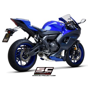 SC Project para YAMAHA YZF R7 (2021 - 2025) - Línea de escape completa 2-1 acero inoxidable, con escape S1 acero inoxidable