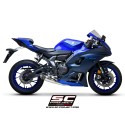 SC Project para YAMAHA YZF R7 (2021 - 2025) - Línea de escape completa 2-1 acero inoxidable, con escape S1 acero inoxidable
