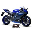 SC Project para YAMAHA YZF R7 (2021 - 2025) - Línea de escape completa 2-1 acero inoxidable, con escape S1 acero inoxidable