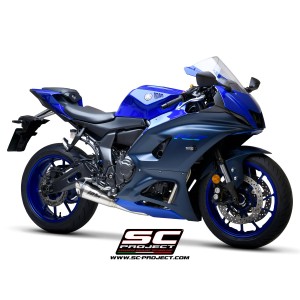 SC Project para YAMAHA YZF R7 (2021 - 2025) - Línea de escape completa 2-1 acero inoxidable, con escape S1 acero inoxidable