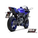 SC Project para YAMAHA YZF R7 (2021 - 2025) - Línea de escape completa 2-1 acero inoxidable, con escape CR-T carbono