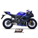 SC Project para YAMAHA YZF R7 (2021 - 2025) - Línea de escape completa 2-1 acero inoxidable, con escape CR-T titanio