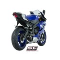 SC Project para YAMAHA YZF R6 Race (2021 - 2026) - Escape CR-T carbono, posición baja