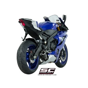 SC Project para YAMAHA YZF R6 Race (2021 - 2026) - Escape CR-T carbono, posición baja
