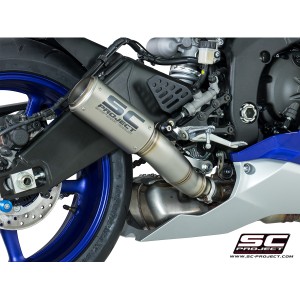 SC Project para YAMAHA YZF R6 Race (2021 - 2026) - Escape CR-T titanio, posición alta