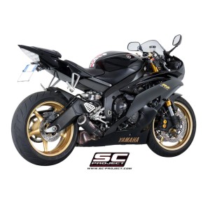 SC Project para YAMAHA YZF R6 (2006 - 2016) - Escape CR-T carbono, posición baja