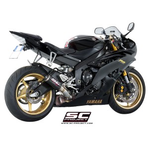 SC Project para YAMAHA YZF R6 (2006 - 2016) - Escape CR-T carbono, posición alta