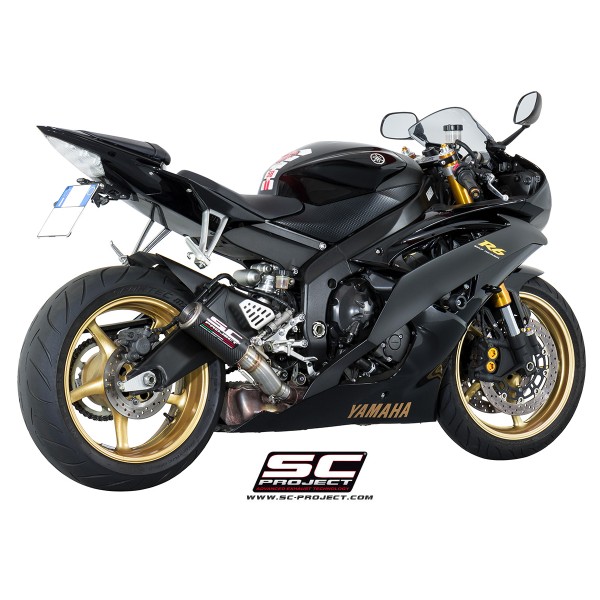 SC Project para YAMAHA YZF R6 (2006 - 2016) - Escape CR-T carbono, posición alta