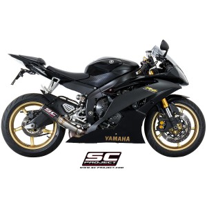 SC Project para YAMAHA YZF R6 (2006 - 2016) - Escape CR-T carbono, posición alta