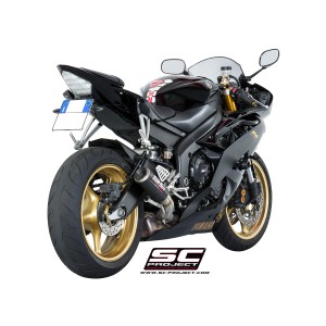 SC Project para YAMAHA YZF R6 (2006 - 2016) - Escape CR-T carbono, posición alta