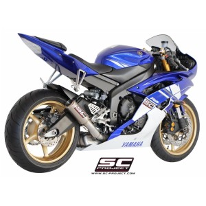 SC Project para YAMAHA YZF R6 (2006 - 2016) - Escape CR-T titanio, posición alta