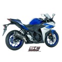 SC Project para YAMAHA YZF R3 (2015 - 2017) - Escape Oval carbono