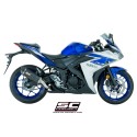 SC Project para YAMAHA YZF R3 (2015 - 2017) - Escape Oval carbono