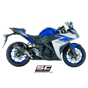 SC Project para YAMAHA YZF R3 (2015 - 2017) - Escape Oval carbono