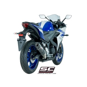 SC Project para YAMAHA YZF R3 (2015 - 2017) - Escape Oval carbono
