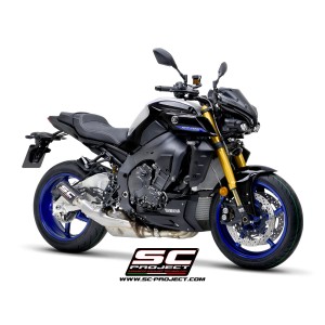 SC Project para YAMAHA MT-10 (2022 - 2024) - Escape CR-T carbono, con malla antipiedras