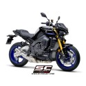 SC Project para YAMAHA MT-10 (2022 - 2024) - Escape CR-T titanio, con malla antipiedras